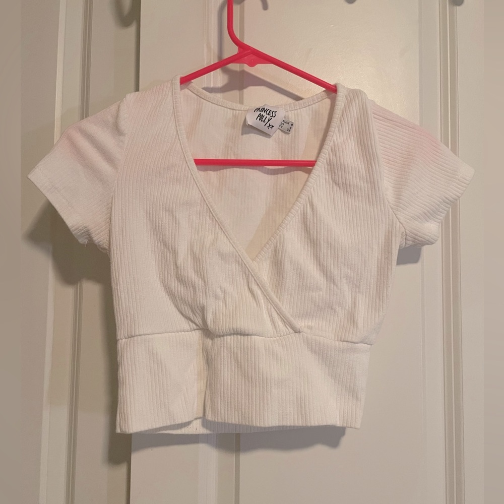 Princess Polly White Cropped Tee